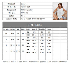 Women's new solid sleeveless loose lace blouse