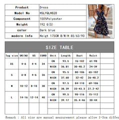 Women's new suspender printed dress