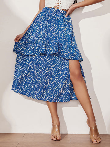A-Z Women's New Loose Slim Slim Slim Split Half Skirt
