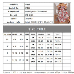 Women's new bra and waist collection large printed skirt hem dress