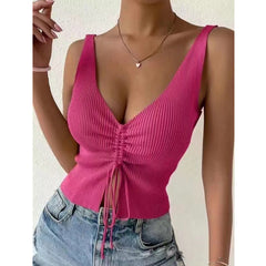 A-Z Women's New One Shoulder Off Shoulder Woolen Strap Top