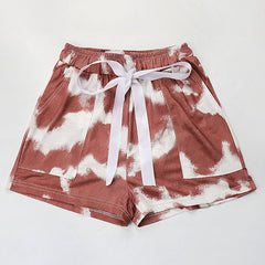 Women's new casual loose tie dyed shorts