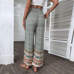 Women's New Printed Loose Wide Leg Pants