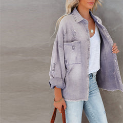 A-Z women's new tattered shirt style jacket