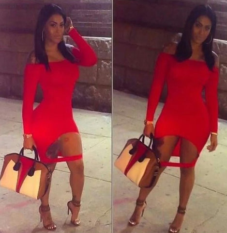 FASHION RED SEXY DRESS