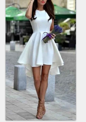 ON SALE HOT ELEGANT FRONT SHORT BACK LONG DRESS