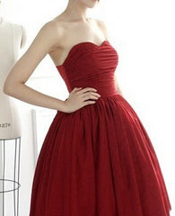 HOT RED STRAPLESS DRESS HIGH QUALITY LOWEST PRICE