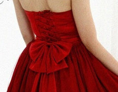 HOT RED STRAPLESS DRESS HIGH QUALITY LOWEST PRICE