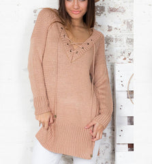 DEEP V CROSS SWEATER