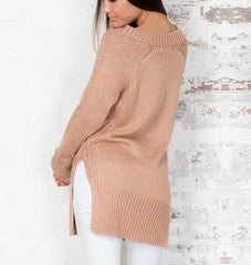 DEEP V CROSS SWEATER