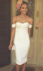 CUTE STRAPLESS SEXY LONG DRESS