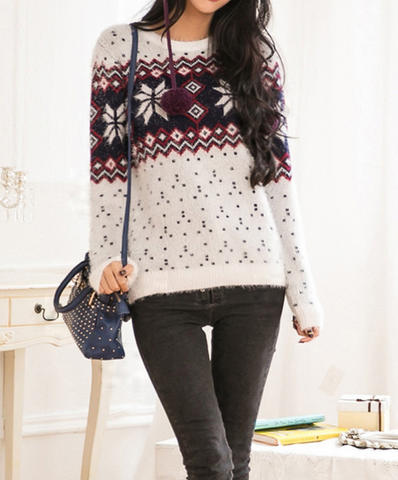 HOT Thick warm snowflake SWEATER