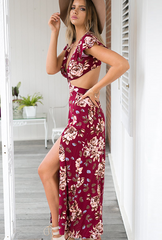 FASHION CUTE RED FLORAL HOT DRESS