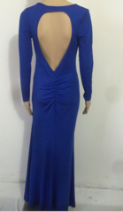 FASHION HOT BLUE LONG DRESS