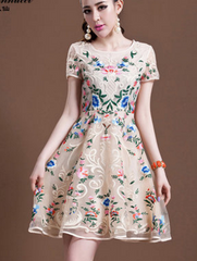 FASHION FLOWER HANDMADE DRESS