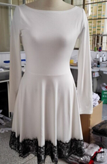 HOT PURE WHITE LONG SLEEVE DRESS