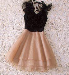 Slim organza skirt dress