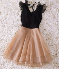 Slim organza skirt dress