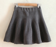 Pleated skirt of tall waist skirt cotton thread