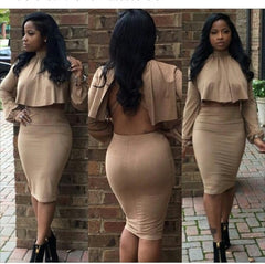 HOT CUTE TWO PIECE ELEGANT DRESS