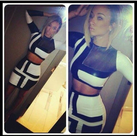 CUTE BLACK AND WHITE FASHION DRESS