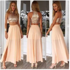 HOT SHINING SEQUINS TWO PIECE DRESS