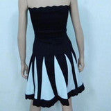 ON SALE DRESS OF BLACK AND WHITE STITCHING THAT WIPE A BOSOM