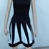 ON SALE DRESS OF BLACK AND WHITE STITCHING THAT WIPE A BOSOM