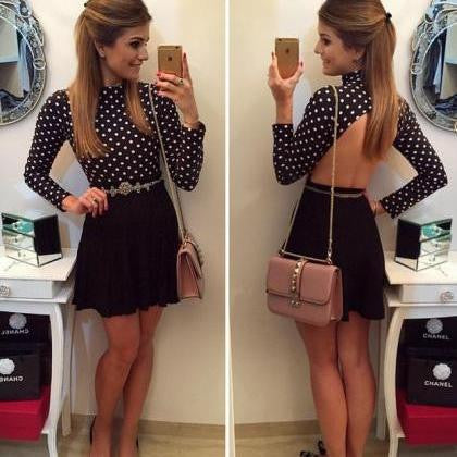 ON SALE TWO-PIECE DRESS SEXY DOT DRESS