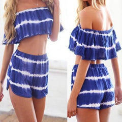 CUTE BLUE TWO PIECE ROMPER