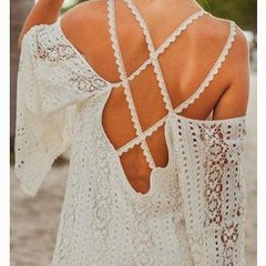 SEXY LACE STRAPS BEACH DRESS DRESS BIKINI TUNIC