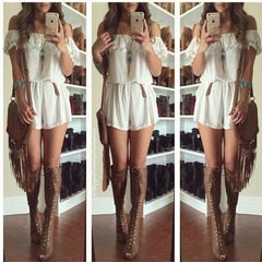 JUMPSUIT LACE SEXY ONE WORD ROMPER