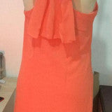 CUTE ORANGE BOW BACK DRESS