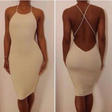 CUTE CROSS SEXY DRESS WHITE