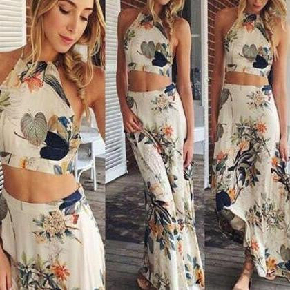 TWO-PIECE PRINTED DRESS HOT