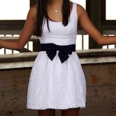 CUTE LACE BOW DRESS