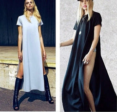 LEISURE T-SHIRT DRESS SEXY PARTY DRESS