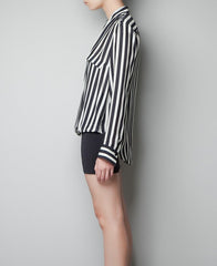 FASHION HOT IRREGULAR STRIPE SHIRT