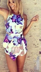 SEXY COLORFUL FLOWER CUTE JUMPSUIT