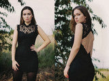 THE NEW LACE BACKLESS SLEEVELESS PACKAGE BUTTOCKS DRESS