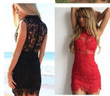 HOT LACE SHOW BODY ELEGANT FASHION DRESS