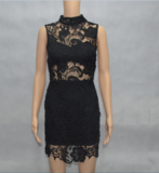 HOT LACE SHOW BODY ELEGANT FASHION DRESS