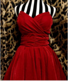 HOT STRAPLESS RED DRESS