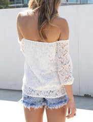 ONE WORD LACE TOP BLOUSE