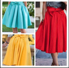 A99945 THREE COLOR BOWKNOT SKIRTS