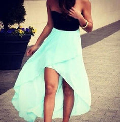 HOT STRAPLESS MINT GREEN DRESS