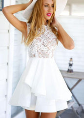 LACE IS HOLLOW-OUT SPLICING DRESS HOT HIGH QUALITY