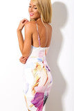 HOT DEEP V SHOW BODY DRESS FLORAL