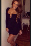 HOT LONG SLEEVE SEXY U DRESS