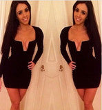 HOT LONG SLEEVE SEXY U DRESS